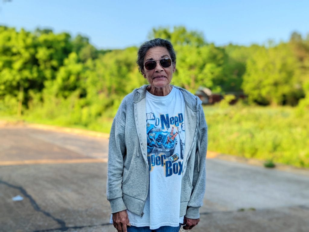 Carmen at a OneGenAway mobile food pantry distribution