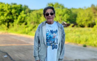 Carmen at a OneGenAway mobile food pantry distribution